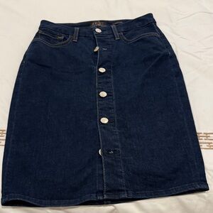 Classic Blue Denim Pencil Skirt
